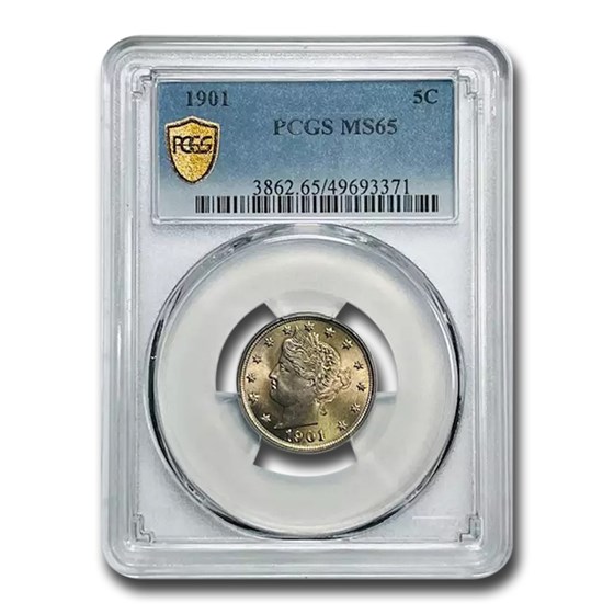 1901 Liberty Head V Nickel MS-65 PCGS