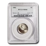 1901 Liberty Head V Nickel MS-66 PCGS
