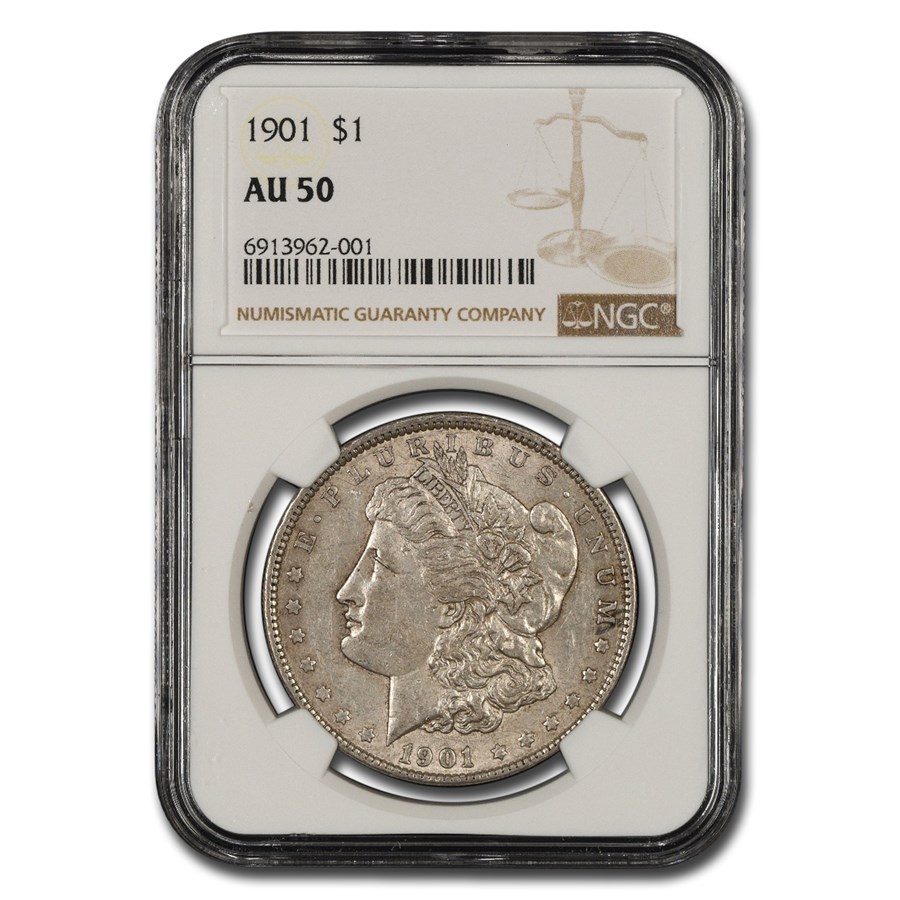 1901 Morgan Dollar AU-50 NGC