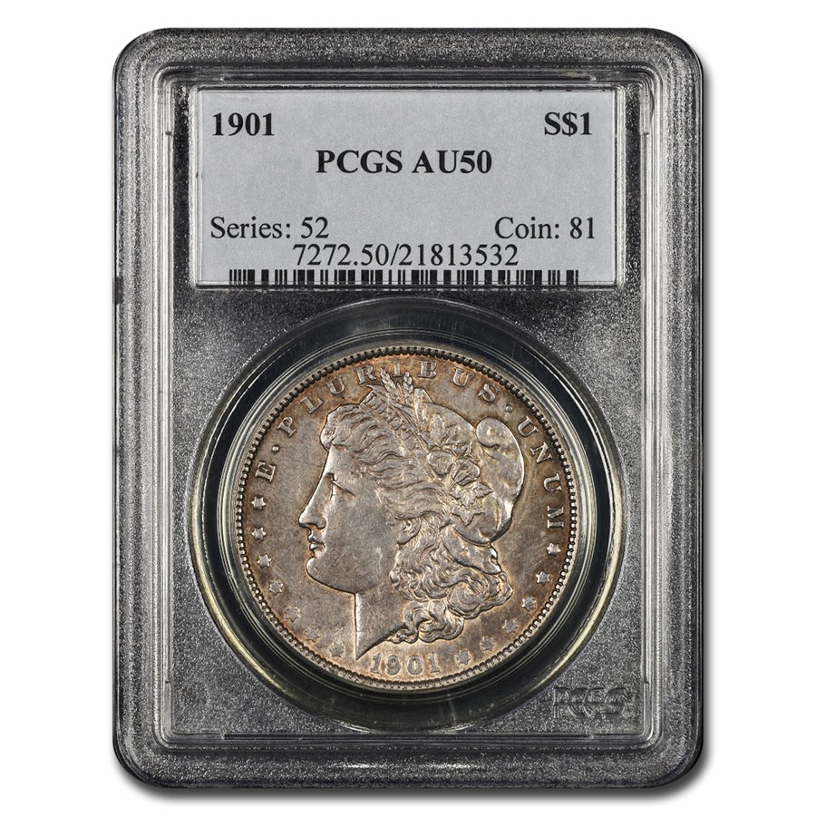 1901 Morgan Dollar AU-50 PCGS
