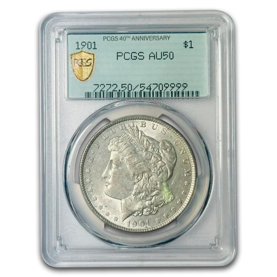 1901 Morgan Dollar AU-50 PCGS