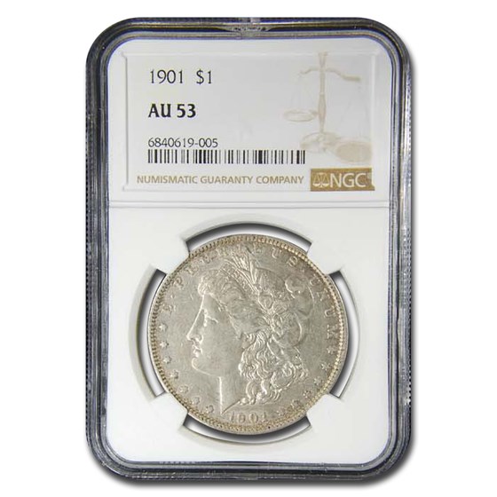 1901 Morgan Dollar AU-53 NGC 1901 Morgan Dollar AU-53 NGC
