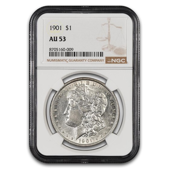 1901 Morgan Dollar AU-53 NGC