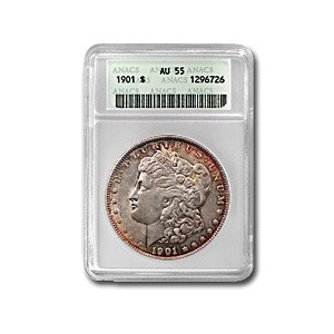 1901 Morgan Dollar AU-55 ANACS 1901 Morgan Dollar AU-55 ANACS