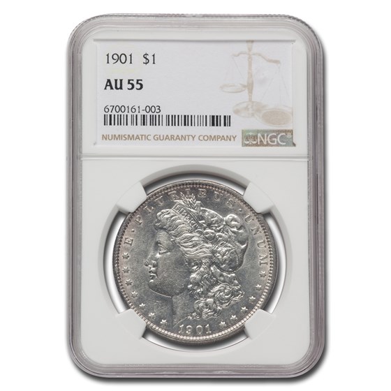 1901 Morgan Dollar AU-55 NGC 1901 Morgan Dollar AU-55 NGC