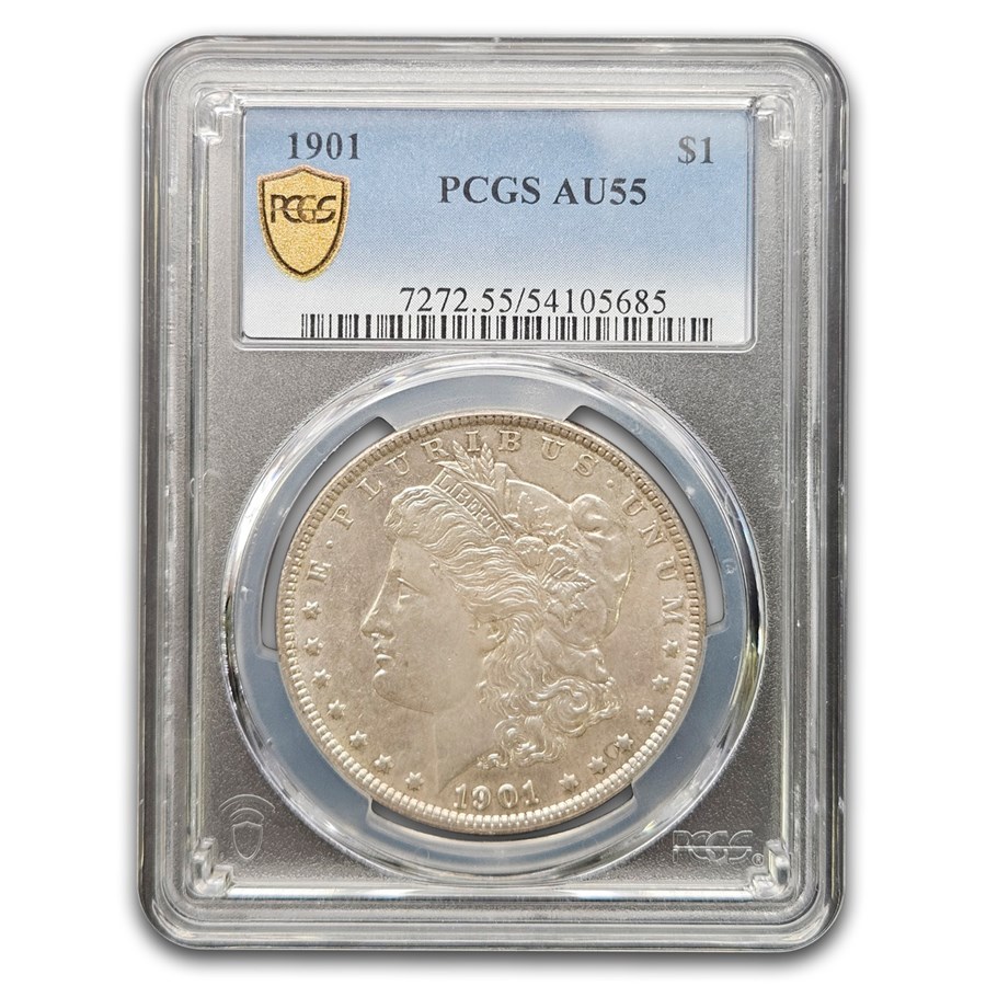 1901 Morgan Dollar AU-55 PCGS