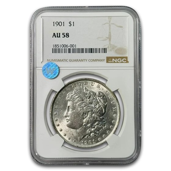 1901 Morgan Dollar AU-58 NGC