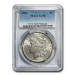 1901 Morgan Dollar AU-58 PCGS