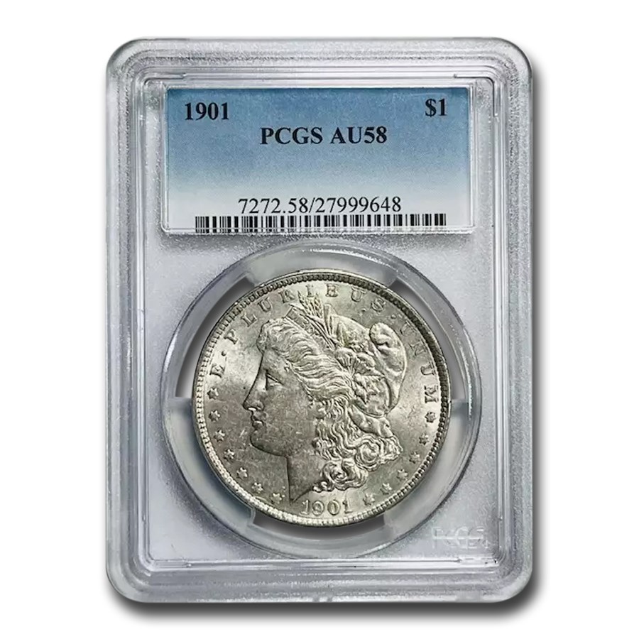 1901 Morgan Dollar AU-58 PCGS