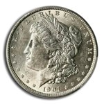 1901 Morgan Dollar AU-58 PCGS
