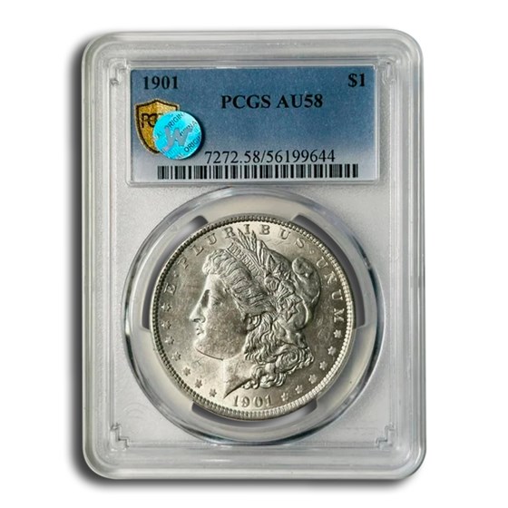 1901 Morgan Dollar AU-58 PCGS