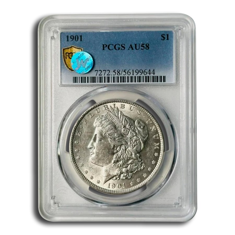 1901 Morgan Dollar AU-58 PCGS