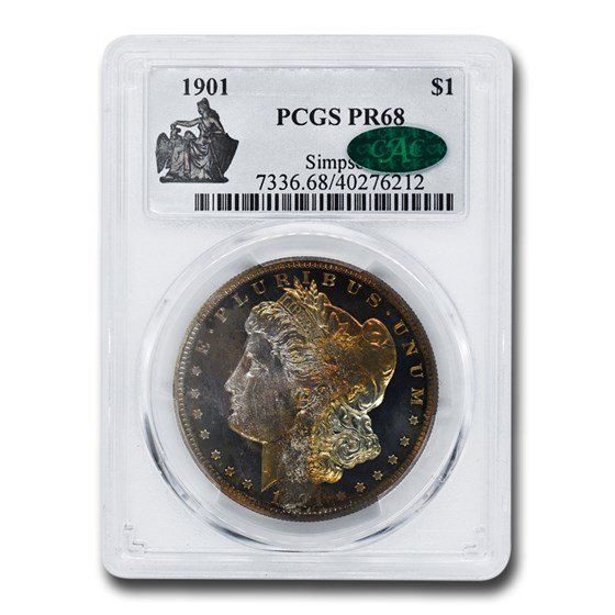 1901 Morgan Dollar PR-68 PCGS CAC 1901 Morgan Dollar PR-68 PCGS CAC