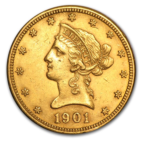 1901-O $10 Liberty Gold Eagle AU 1901-O $10 Liberty Gold Eagle AU