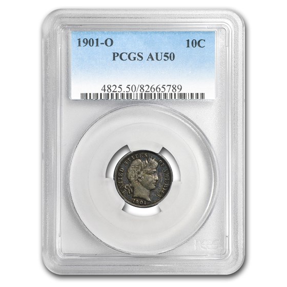 1901-O Barber Dime AU-50 PCGS 1901-O Barber Dime AU-50 PCGS