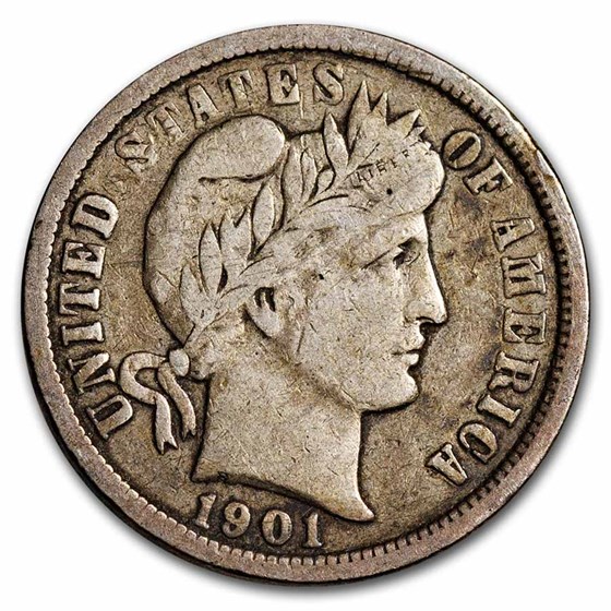 1901-O Barber Dime VF 1901-O Barber Dime VF
