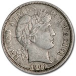 1901-O Barber Dime XF