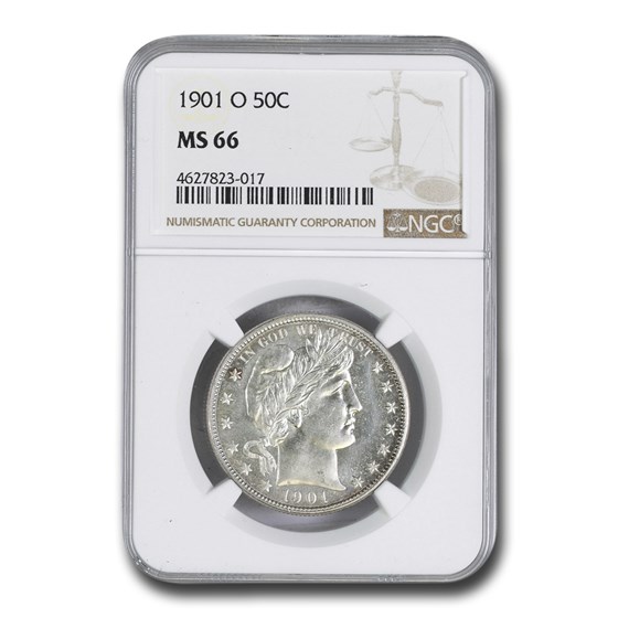 1901-O Barber Half Dollar MS-66 NGC 1901-O Barber Half Dollar MS-66 NGC