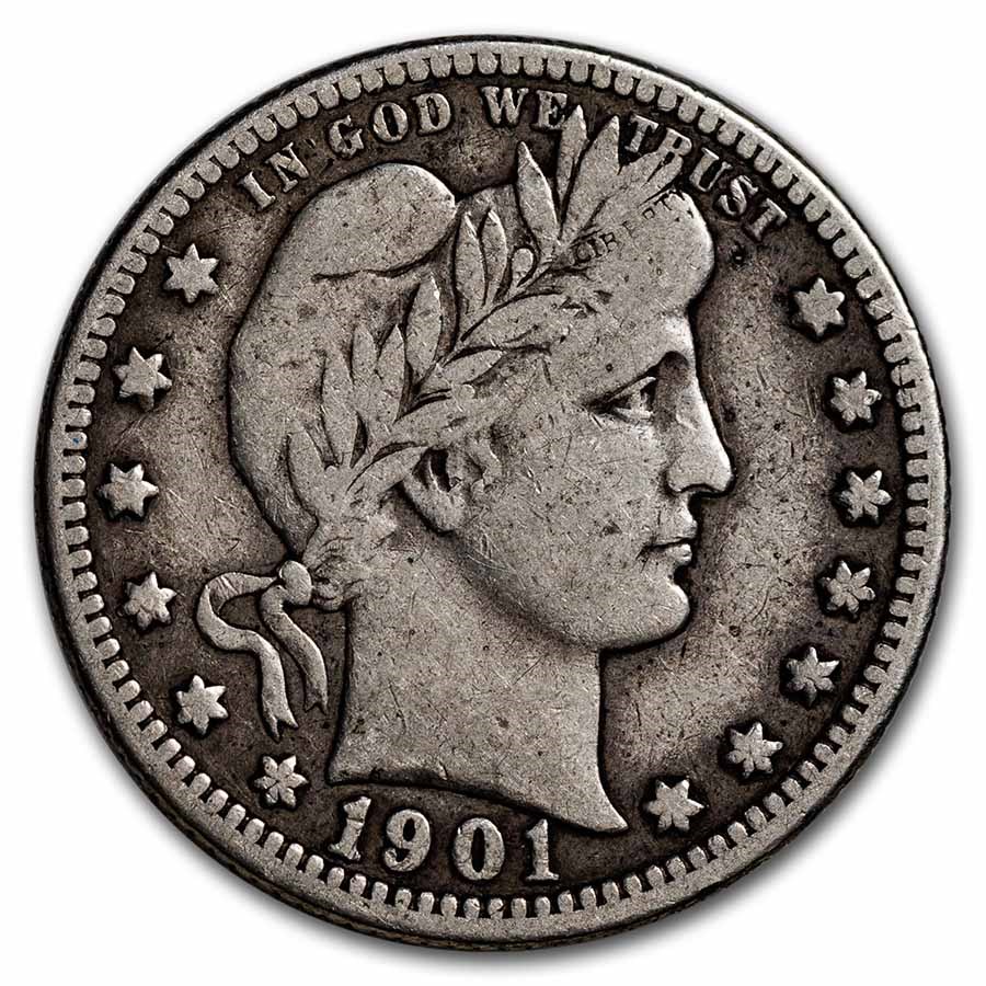 1901-O Barber Quarter Fine