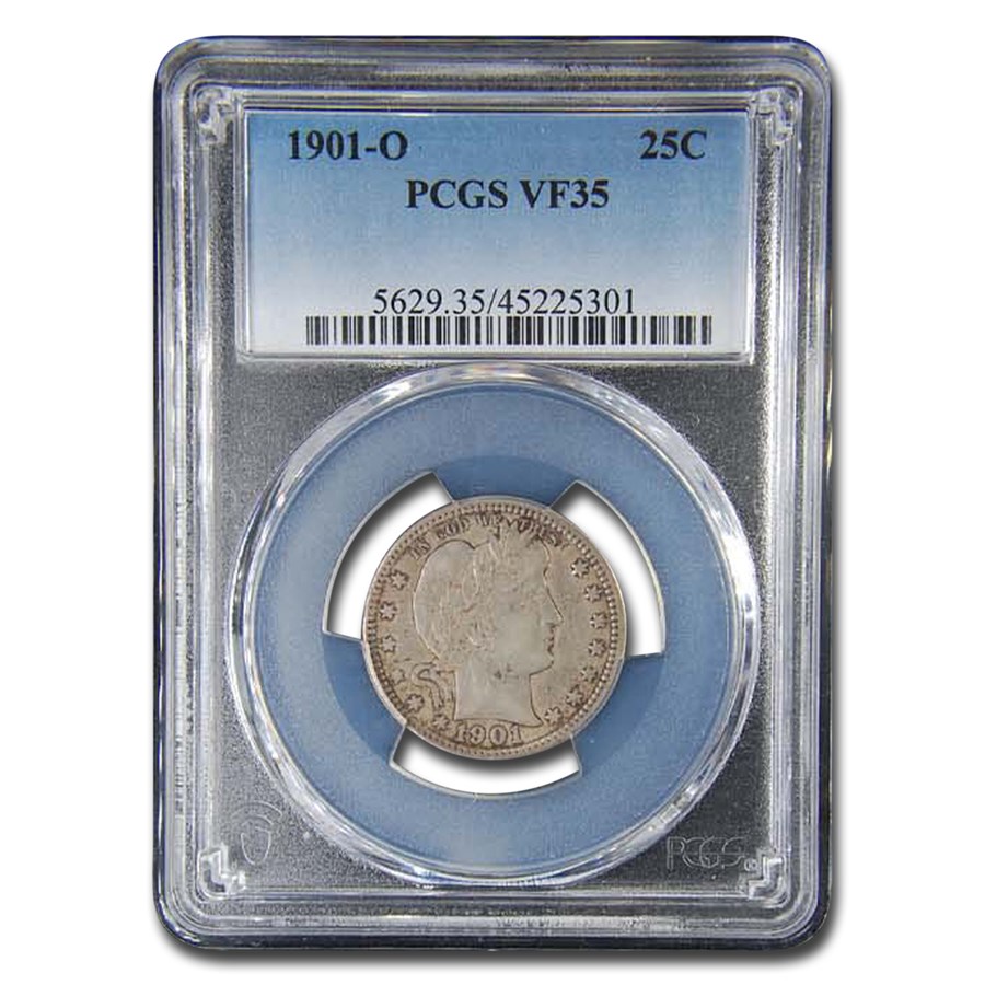 1901-O Barber Quarter VF-35 PCGS