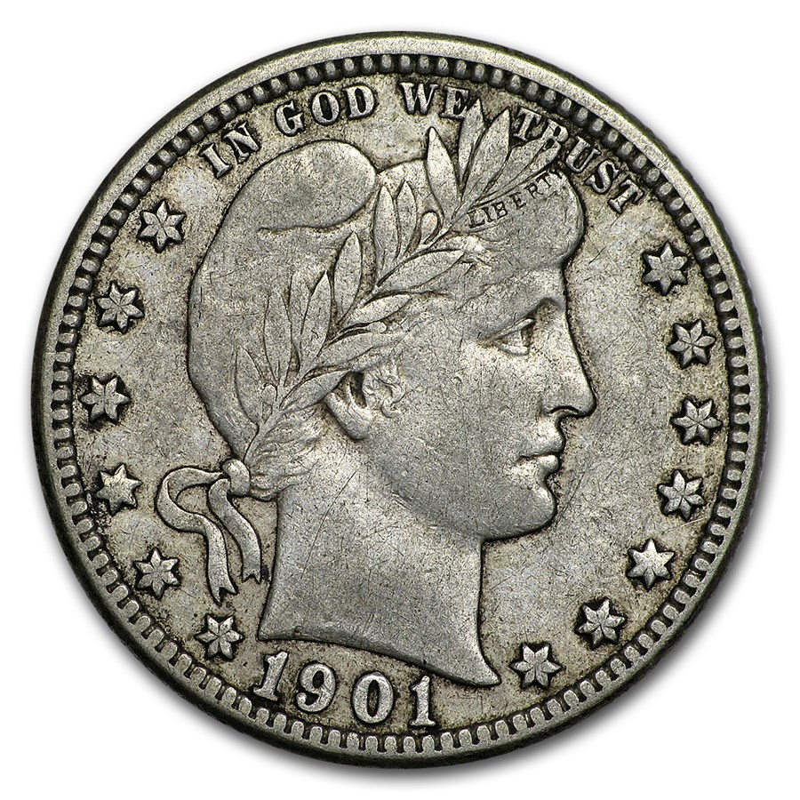 1901-O Barber Quarter VF