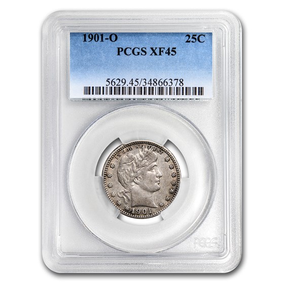1901-O Barber Quarter XF-45 PCGS 1901-O Barber Quarter XF-45 PCGS