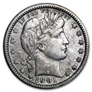 1901-O Barber Quarter XF