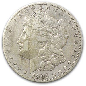1901-O Morgan Dollar VF (Cleaned, 45 Degree Rotated Rev Error) 1901-O Morgan Dollar VF (Cleaned, 45 Degree Rotated Rev Error)