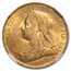 1901-P Australia Gold Sovereign Victoria Veil Head MS-61 NGC
