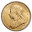 1901-P Australia Gold Sovereign Victoria Veil Head MS-62 PCGS