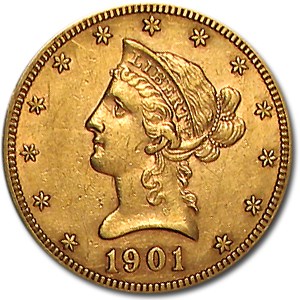 1901-S $10 Liberty Gold Eagle AU 1901-S $10 Liberty Gold Eagle AU
