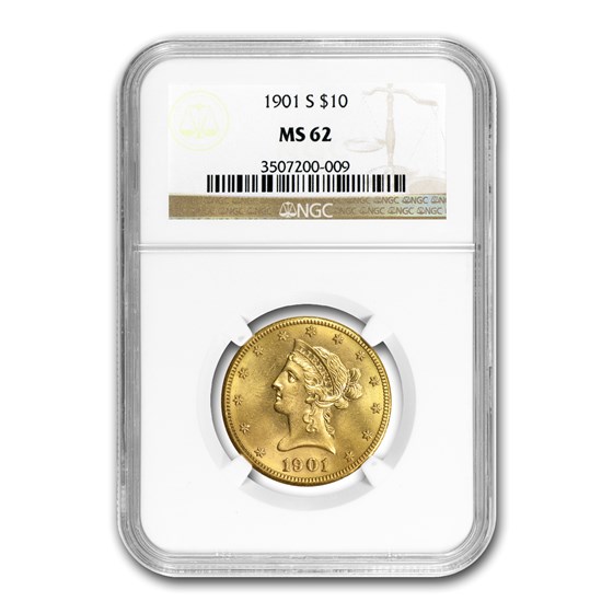 1901-S $10 Liberty Gold Eagle MS-62 NGC 1901-S $10 Liberty Gold Eagle MS-62 NGC