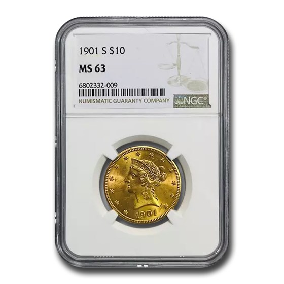 1901-S $10 Liberty Gold Eagle MS-63 NGC 1901-S $10 Liberty Gold Eagle MS-63 NGC