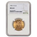 1901-S $10 Liberty Gold Eagle MS-64+ NGC