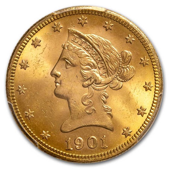 1901-S $10 Liberty Gold Eagle MS-64 PCGS CAC 1901-S $10 Liberty Gold Eagle MS-64 PCGS CAC