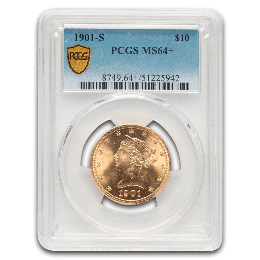 1901-S $10 Liberty Gold Eagle MS-64+ PCGS