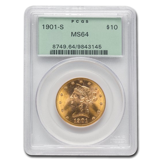 1901-S $10 Liberty Gold Eagle MS-64 PCGS 1901-S $10 Liberty Gold Eagle MS-64 PCGS