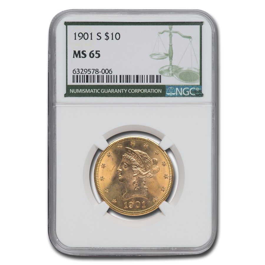 1901-S $10 Liberty Gold Eagle MS-65 NGC (Green Label)