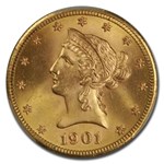 1901-S $10 Liberty Gold Eagle MS-65+ PCGS CAC