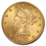 1901-S $10 Liberty Gold Eagle MS-65+ PCGS CAC