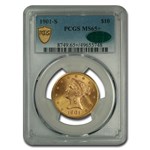 1901-S $10 Liberty Gold Eagle MS-65+ PCGS CAC