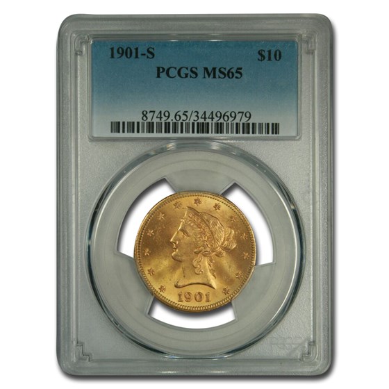 1901-S $10 Liberty Gold Eagle MS-65 PCGS 1901-S $10 Liberty Gold Eagle MS-65 PCGS