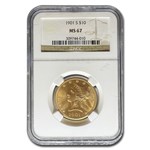 1901-S $10 Liberty Gold Eagle MS-67 NGC