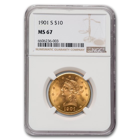 1901-S $10 Liberty Gold Eagle MS-67 NGC 1901-S $10 Liberty Gold Eagle MS-67 NGC