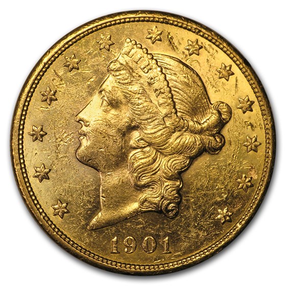 1901-S $20 Liberty Gold Double Eagle AU 1901-S $20 Liberty Gold Double Eagle AU