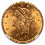 1901-S $20 Liberty Gold Double Eagle MS-61 NGC