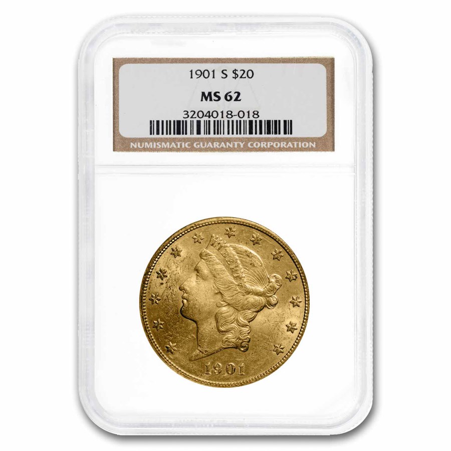 1901-S $20 Liberty Gold Double Eagle MS-62 NGC
