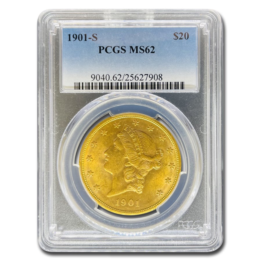 1901-S $20 Liberty Gold Double Eagle MS-62 PCGS
