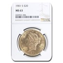1901-S $20 Liberty Gold Double Eagle MS-63 NGC