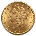 1901-S $20 Liberty Gold Double Eagle MS-64 PCGS